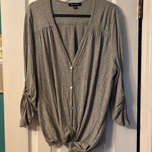 Max Edition Charcoal Button Down Women's Light Cardigan
